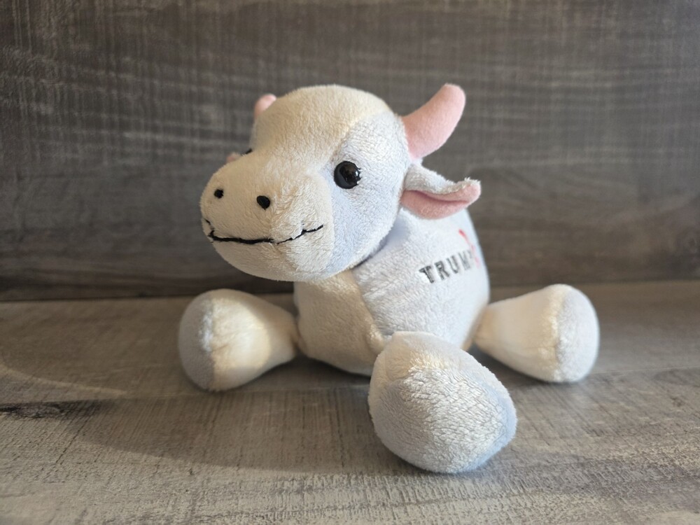 Trump Kids President Donald Trump Plush Cow Bull Stuffed Animal Blue White b228